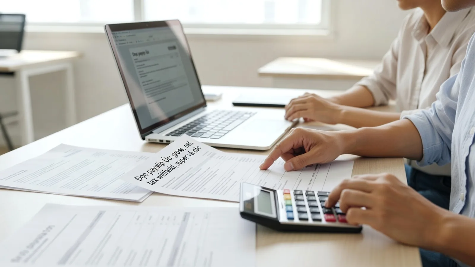 Đọc payslip Úc: gross, net, tax withheld, super và các