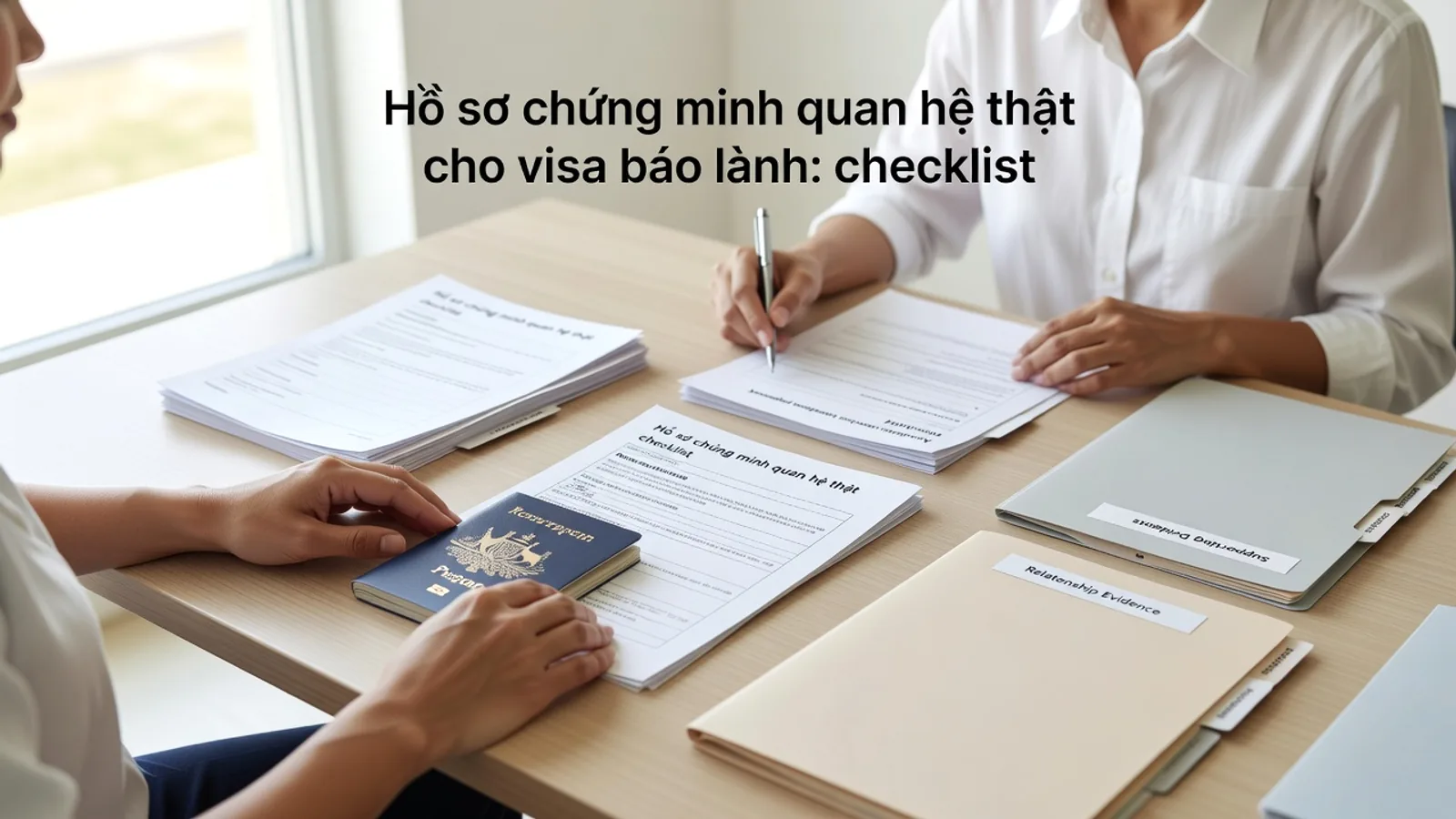 Hồ sơ chứng minh quan hệ thật cho visa bảo lãnh: checklist