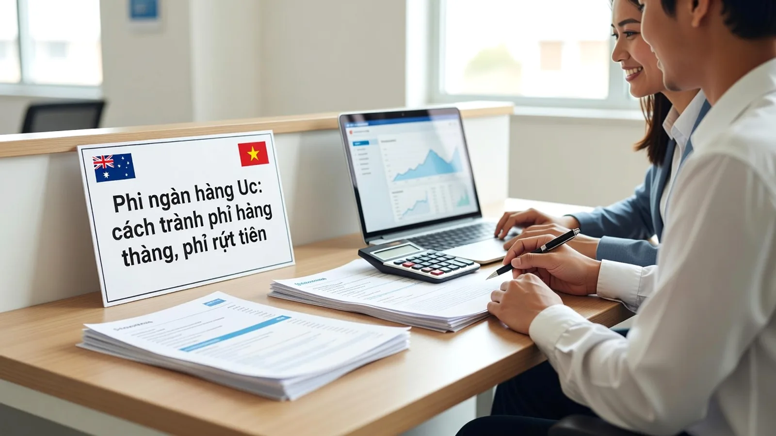 Phi ngan hang Uc: cach tranh phi hang thang, phi rut tien