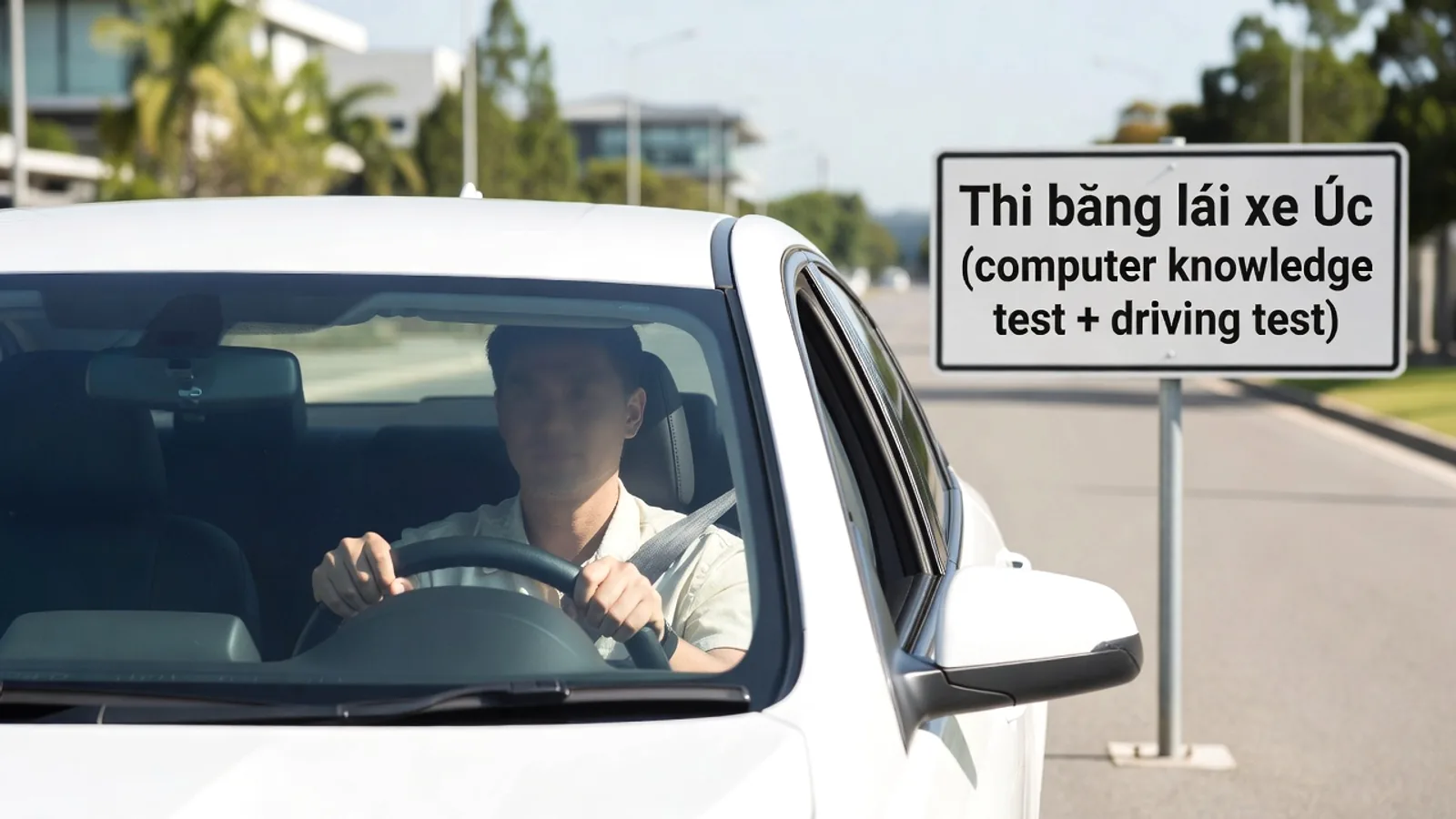 Thi bằng lái xe Úc (computer knowledge test + driving test)