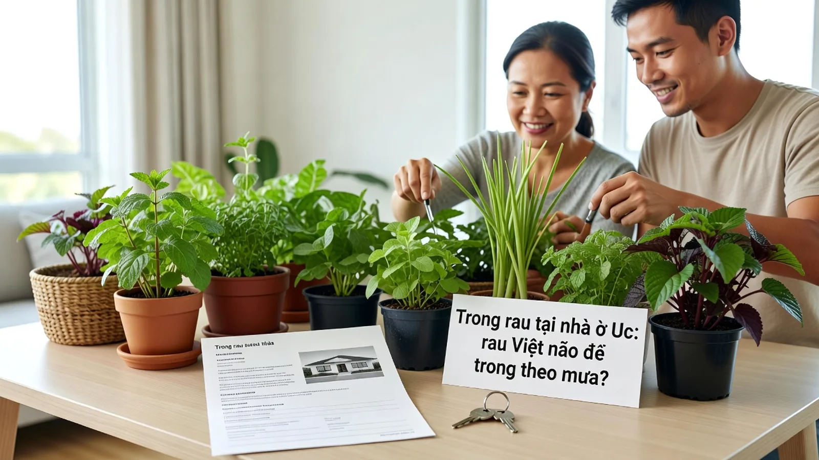 Trong rau tai nha o Uc: rau Viet nao de trong theo mua?
